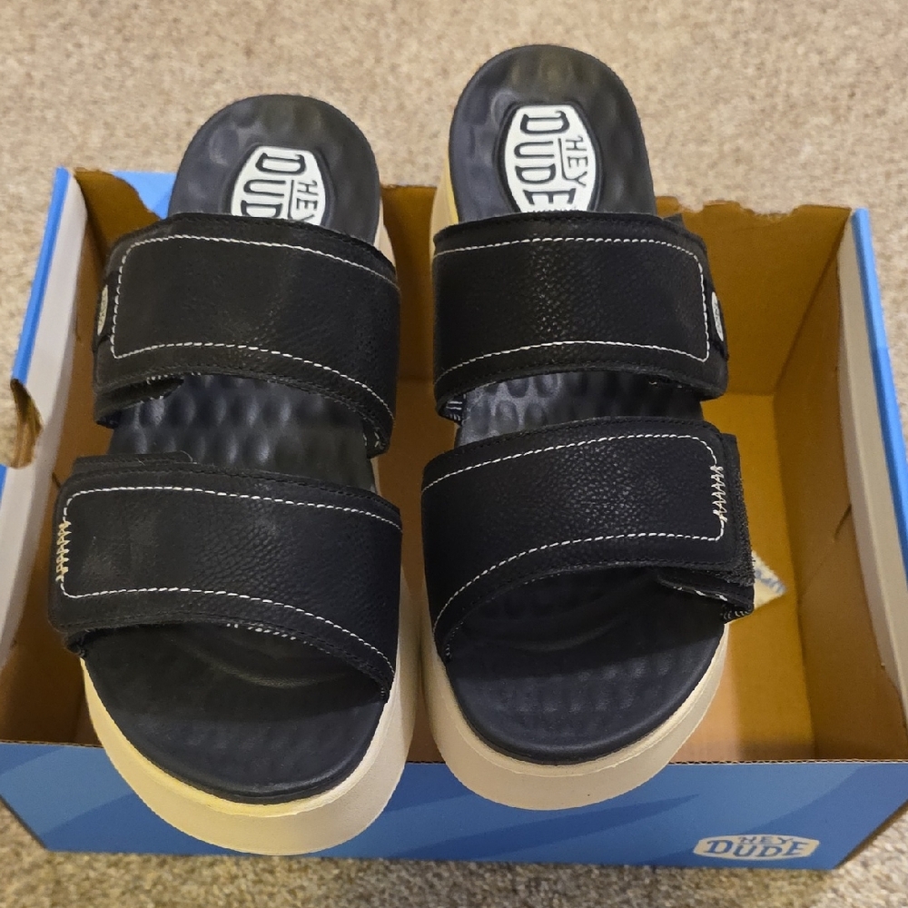 The Dude Delray Slide Classic Black Sandals